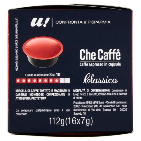 16 Capsule Che Caffè Classico Lavazza A Modo Mio U! Confronta e Risparmia