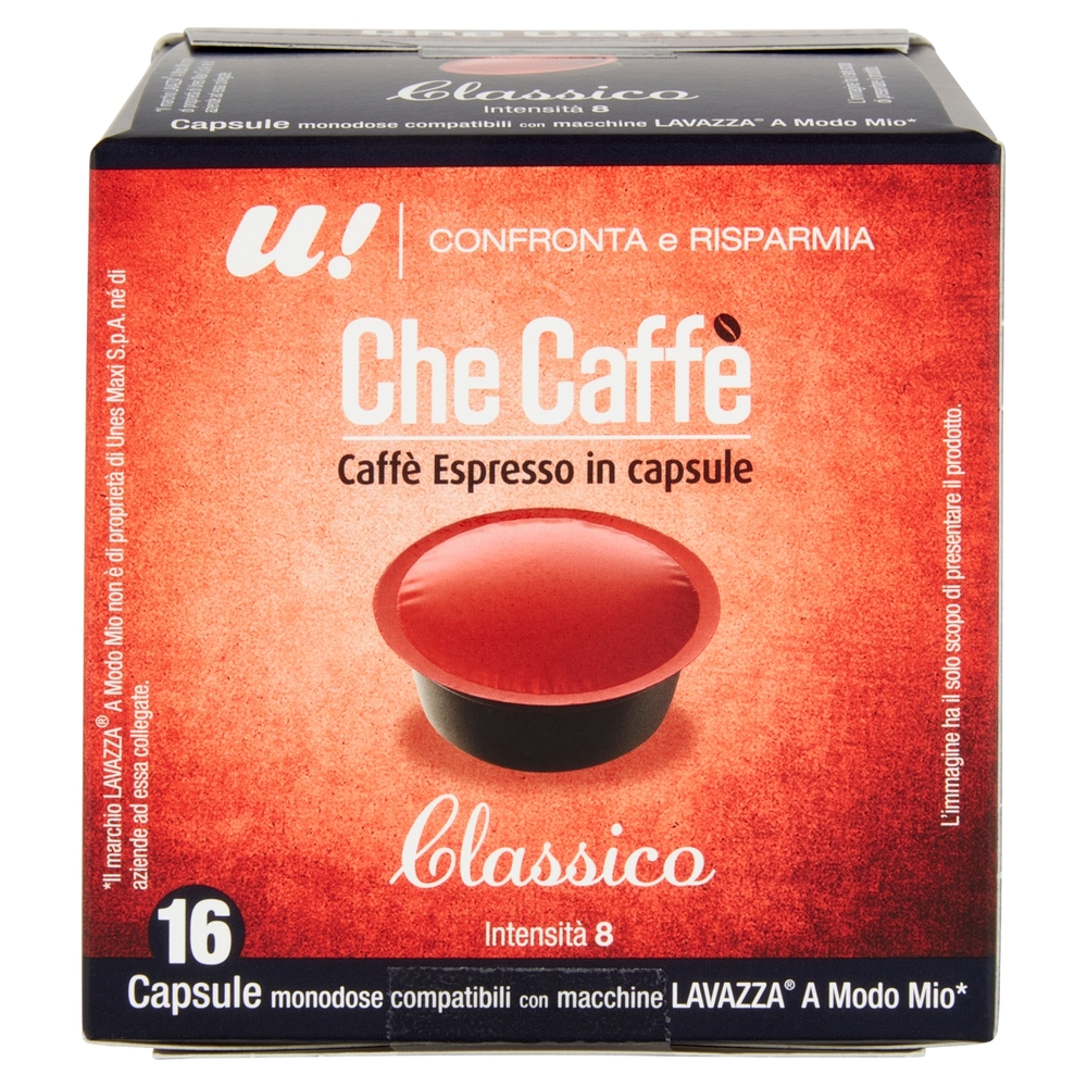 16 Capsule Che Caffè Classico Lavazza A Modo Mio U! Confronta e Risparmia
