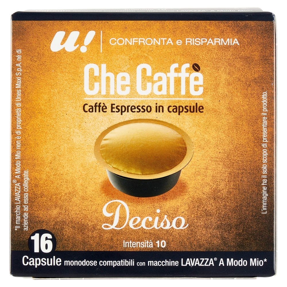 16 Capsule Che Caffè Deciso Lavazza A Modo Mio U! Confronta e Risparmia