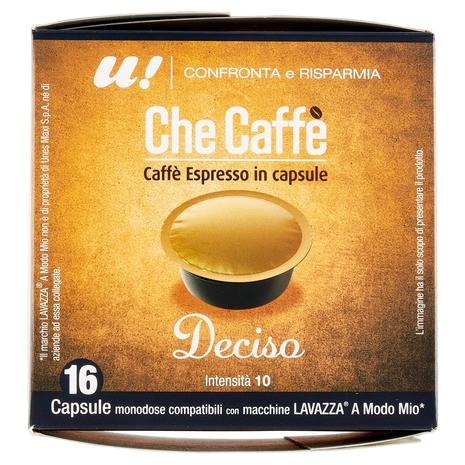 16 Capsule Che Caffè Deciso Lavazza A Modo Mio U! Confronta e Risparmia