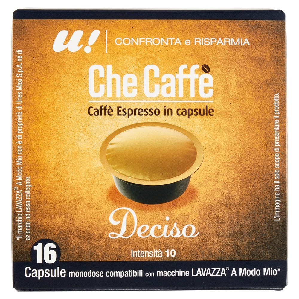16 Capsule Che Caffè Deciso Lavazza A Modo Mio U! Confronta e Risparmia
