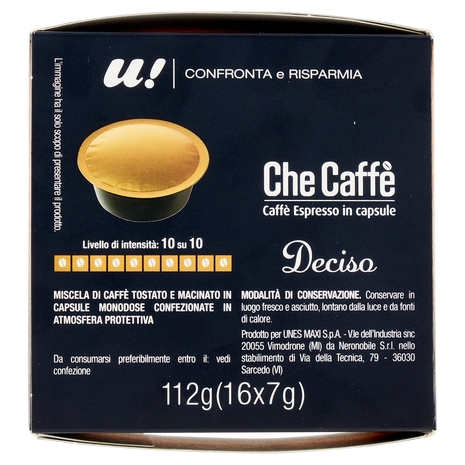 16 Capsule Che Caffè Deciso Lavazza A Modo Mio U! Confronta e Risparmia