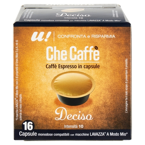 16 Capsule Che Caffè Deciso Lavazza A Modo Mio U! Confronta e Risparmia