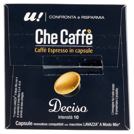 16 Capsule Che Caffè Deciso Lavazza A Modo Mio U! Confronta e Risparmia