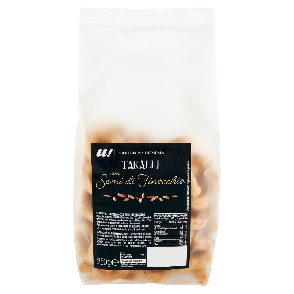 Taralli con Semi di Finocchio U! Confronta e Risparmia