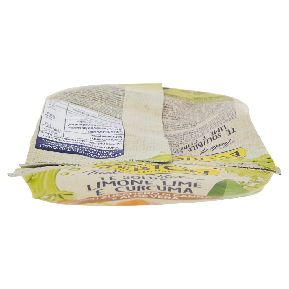 Everton Taste of Nature Tè Solubile Limone, Lime e Curcuma con Zucchero di Canna 560 g