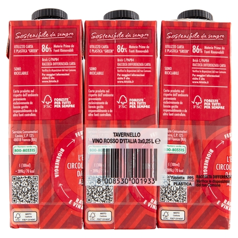 Tavernello Rosso d'Italia 3 x 0,25 L