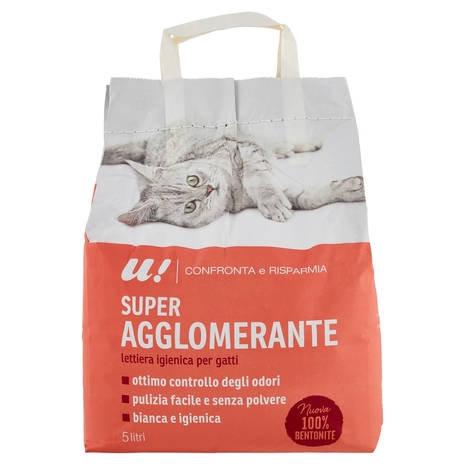 Lettiera Igienica per Gatti Super Agglomerante U! Confronta e Risparmia