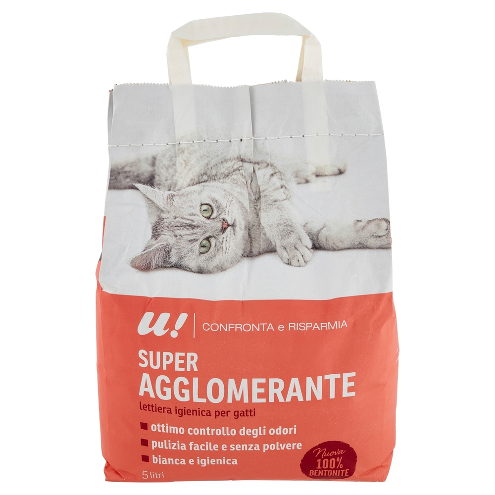 Lettiera Igienica per Gatti Super Agglomerante U! Confronta e Risparmia