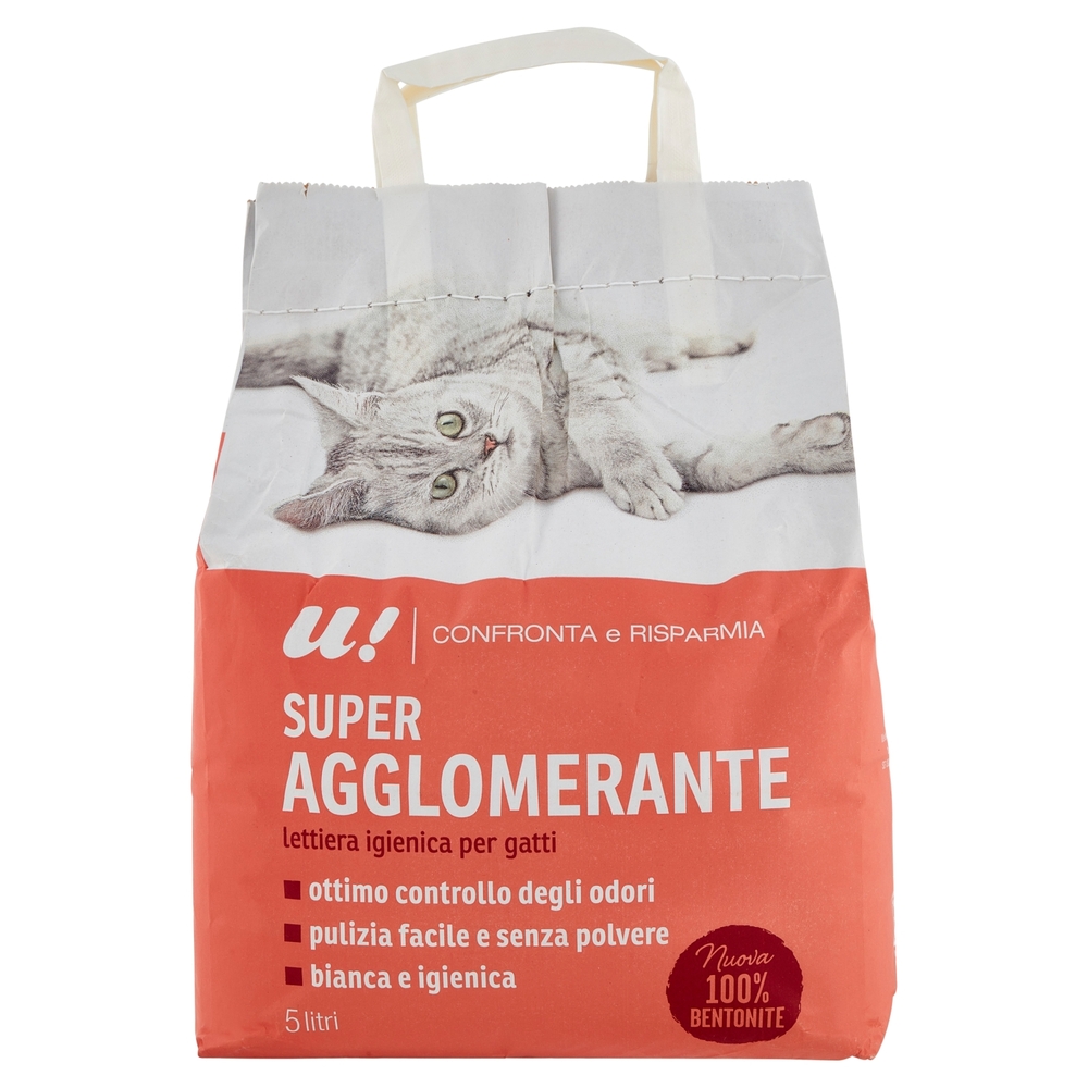 Lettiera Igienica per Gatti Super Agglomerante U! Confronta e Risparmia
