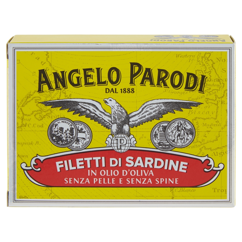 Angelo Parodi Filetti di Sardine in Olio d'Oliva Senza Pelle e Senza Spine 105 g