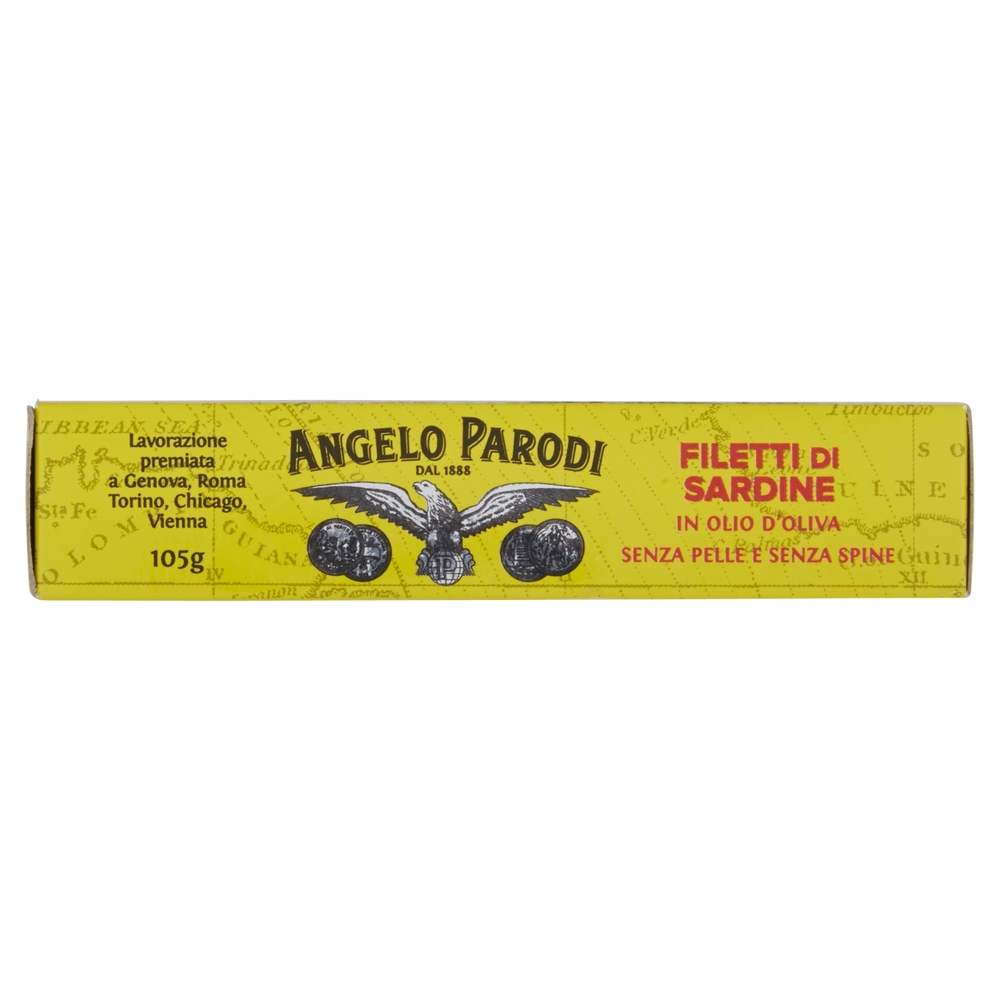 Angelo Parodi Filetti di Sardine in Olio d'Oliva Senza Pelle e Senza Spine 105 g