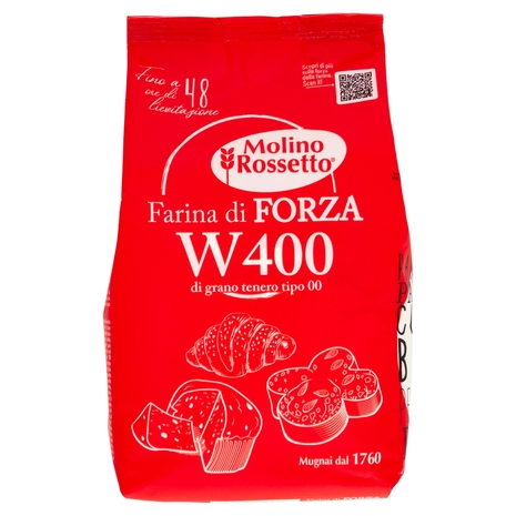 Molino Rossetto Farina di Forza W400 di grano tenero tipo 00 1 Kg