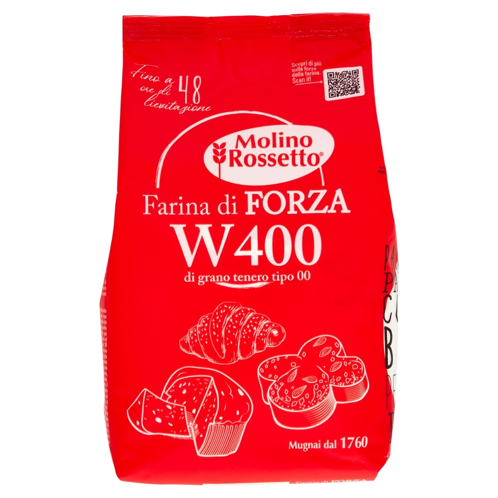 Molino Rossetto Farina di Forza W400 di grano tenero tipo 00 1 Kg