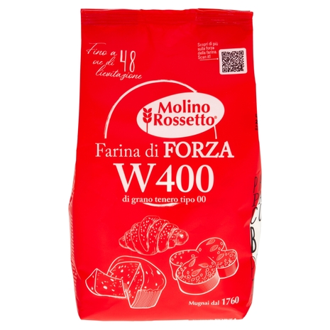 Molino Rossetto Farina di Forza W400 di grano tenero tipo 00 1 Kg