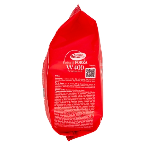 Molino Rossetto Farina di Forza W400 di grano tenero tipo 00 1 Kg