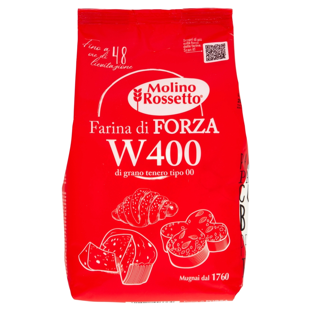 Molino Rossetto Farina di Forza W400 di grano tenero tipo 00 1 Kg
