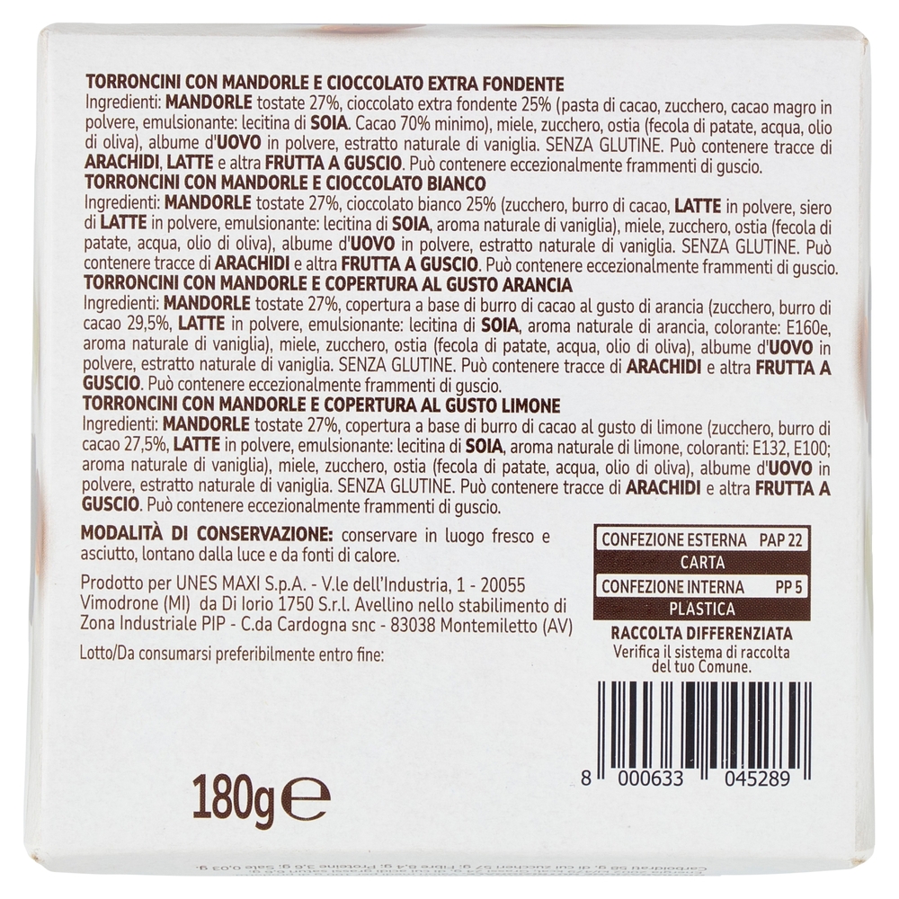 TORRONCINI TENERI RICOPERTI ASSORTITI il Viaggiator Goloso