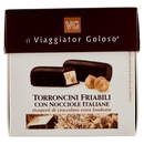 Torroncini Friabili con Nocciole Italiane Ricoperti di Cioccolato Extra Fondente Il Viaggiator Golos