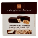Torroncini Friabili con Nocciole Italiane Ricoperti di Cioccolato Extra Fondente Il Viaggiator Golos
