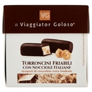 Torroncini Friabili con Nocciole Italiane Ricoperti di Cioccolato Extra Fondente Il Viaggiator Golos