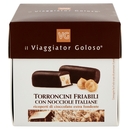 Torroncini Friabili con Nocciole Italiane Ricoperti di Cioccolato Extra Fondente Il Viaggiator Golos