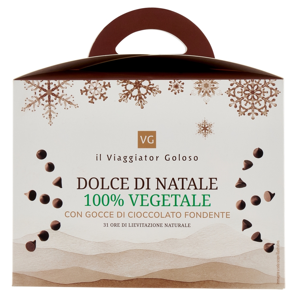 Dolce di Natale con Gocce di Cioccolato 100% Vegetale Il Viaggiator Goloso