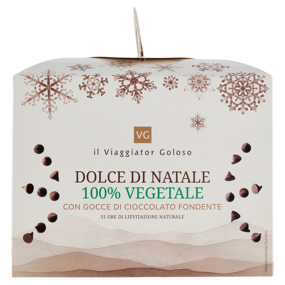 Dolce di Natale con Gocce di Cioccolato 100% Vegetale Il Viaggiator Goloso