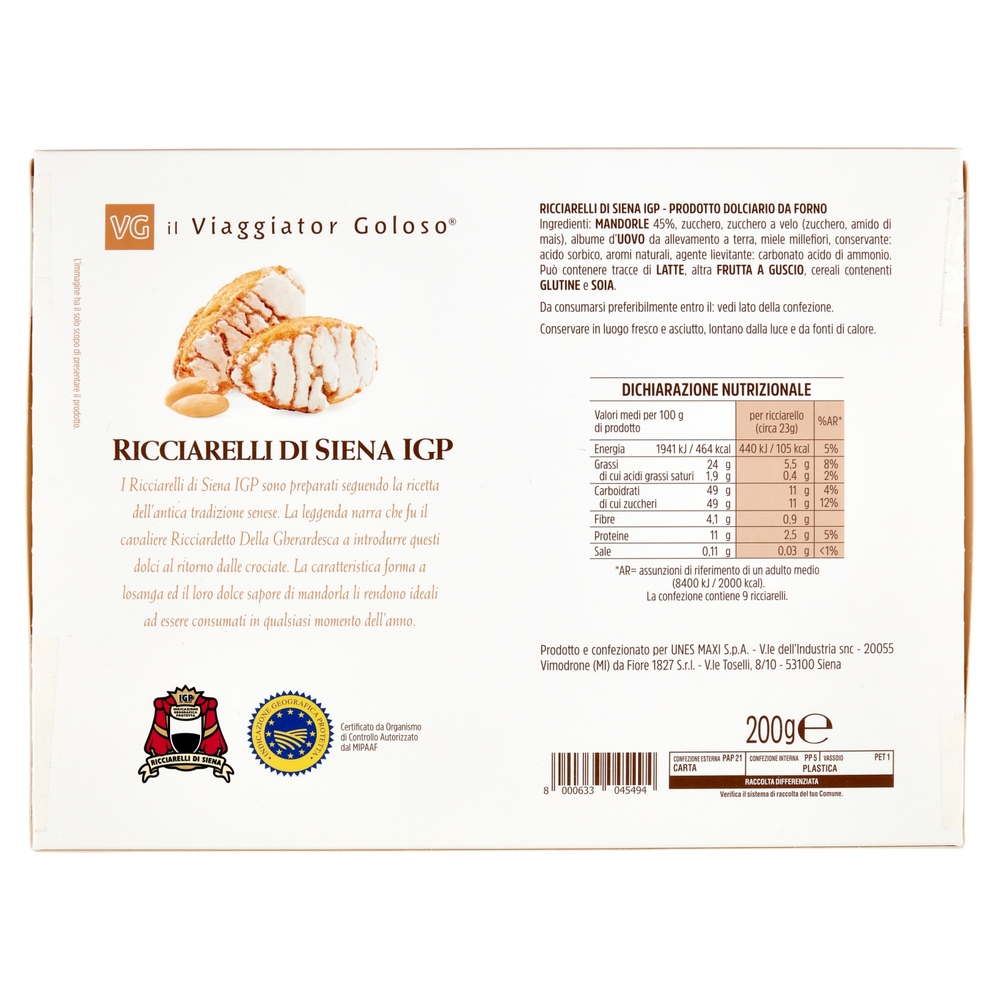Ricciarelli di Siena IGP Il Viaggiator Goloso