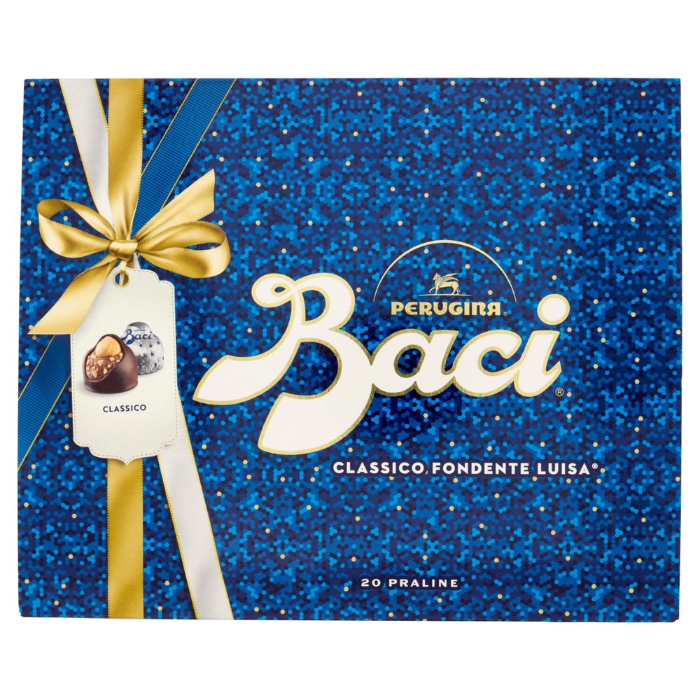 BACI PERUGINA Classico Cioccolatini ripieni al gianduia e nocciola intera Scatola Maiolica 250g