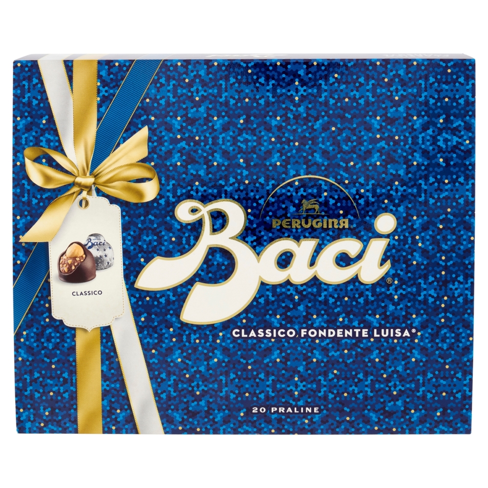 BACI PERUGINA Classico Cioccolatini ripieni al gianduia e nocciola intera Scatola Maiolica 250g