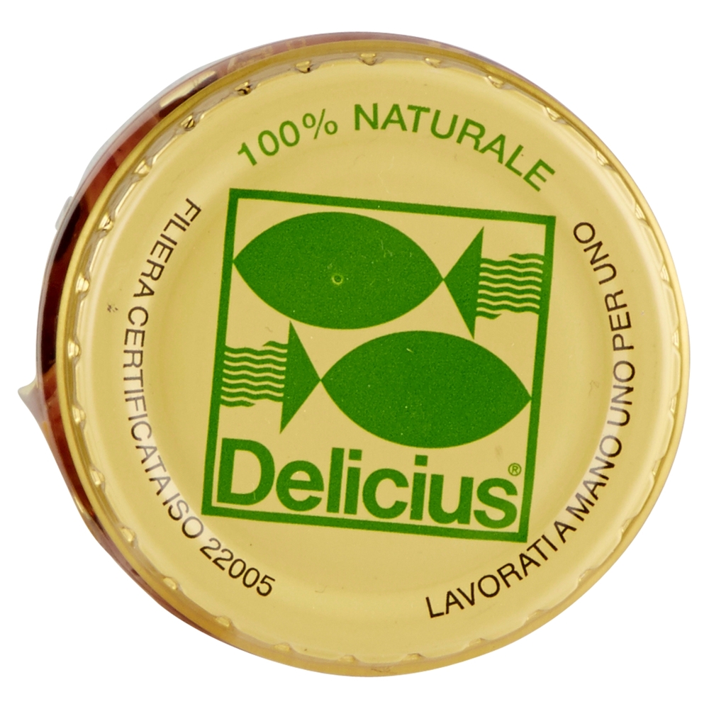 Delicius Filetti di Alici arrotolati in olio di oliva (43%) 90 g