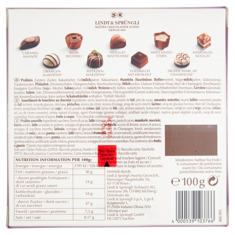 Lindt Mini Praline Cioccolatini assortiti Scatola 100 g