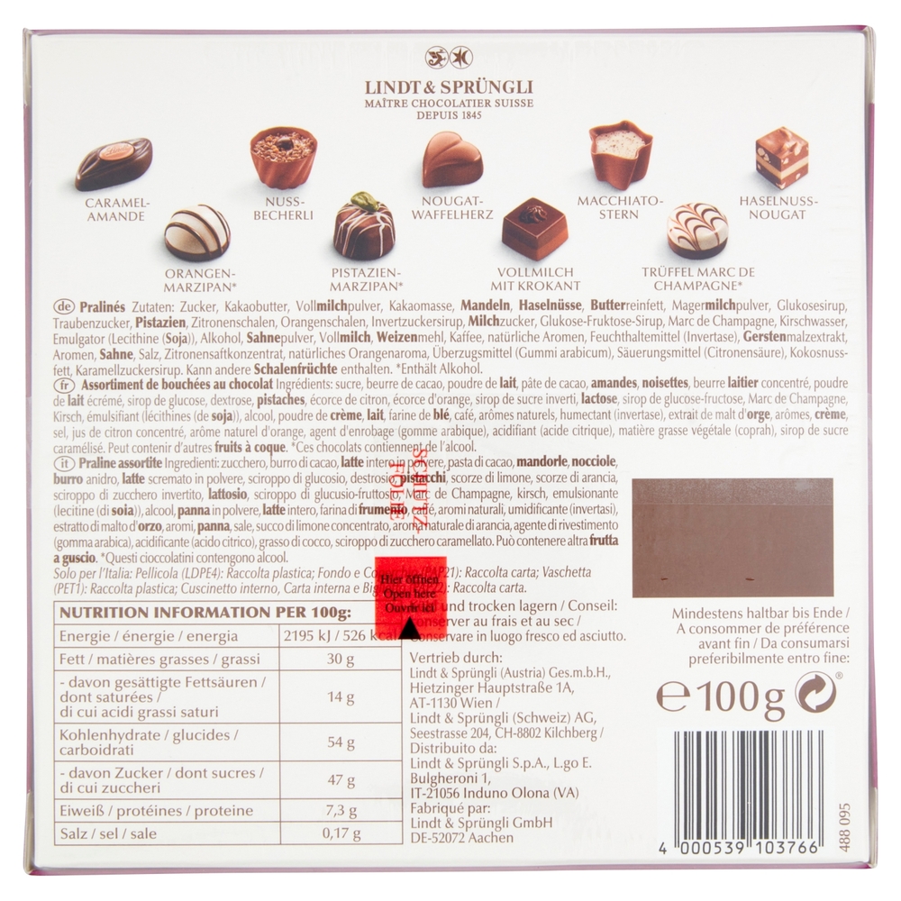 Lindt Mini Praline Cioccolatini assortiti Scatola 100 g