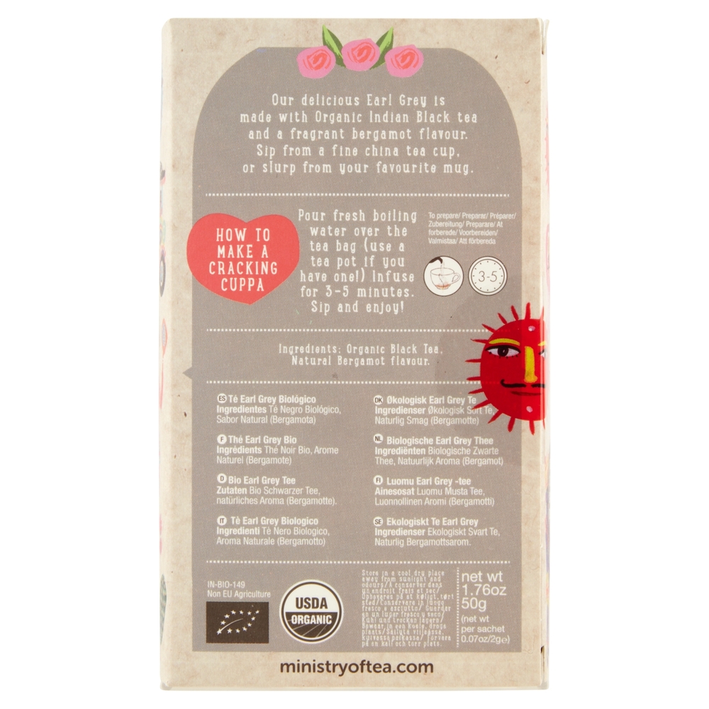 Ministry of Tea Organic Earl Grey Tea 25 x 2 g