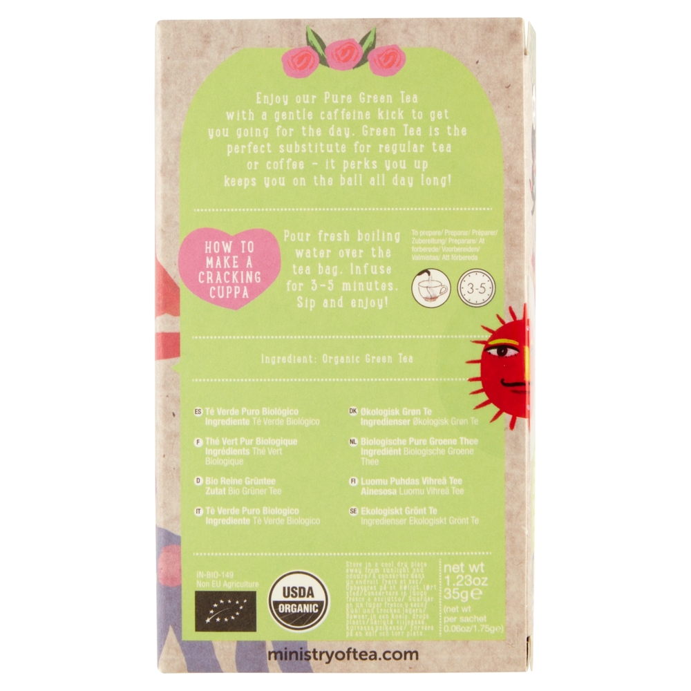 Ministry of Tea Organic Pure Green Tea 20 x 1,75 g