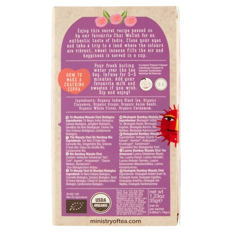 Ministry of Tea Organic Bombay Masala Chai 20 x 1,75 g