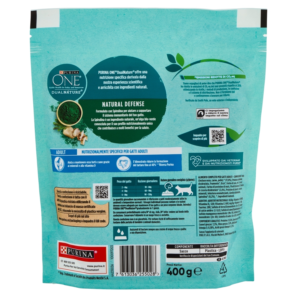 PURINA ONE DualNature Adult Pollo 400g