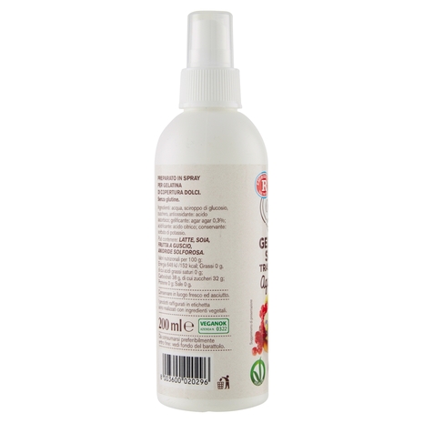 F.lli Rebecchi Valtrebbia torta Natura Gelatina Spray Trasparente con Agar Agar 200 ml