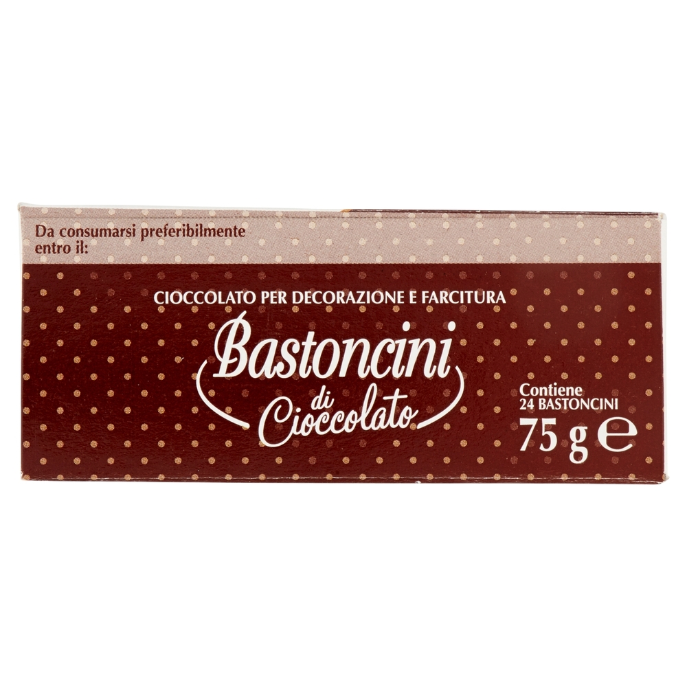 F.lli Rebecchi Valtrebbia dolci decori Bastoncini di Cioccolato 24 Bastoncini 75 g