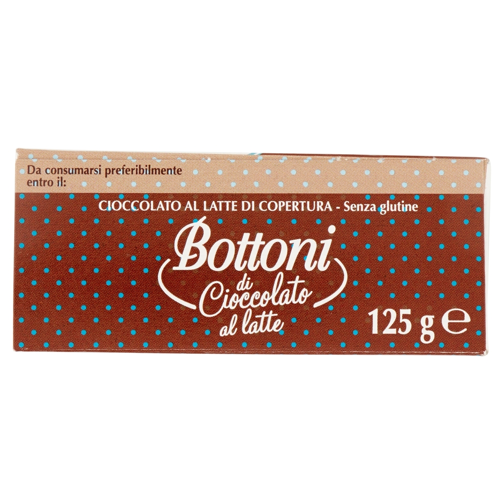 F.lli Rebecchi Valtrebbia dolci decori Bottoni di Cioccolato al latte per copertura e ganache 125 g