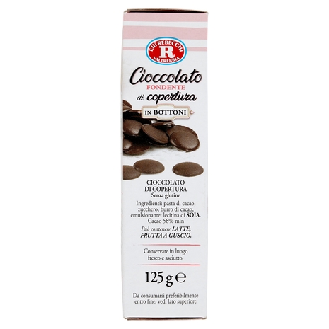 Mariarosa Cioccolato Fondente di copertura in Bottoni 125 g