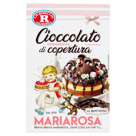 Mariarosa Cioccolato Fondente di copertura in Bottoni 125 g