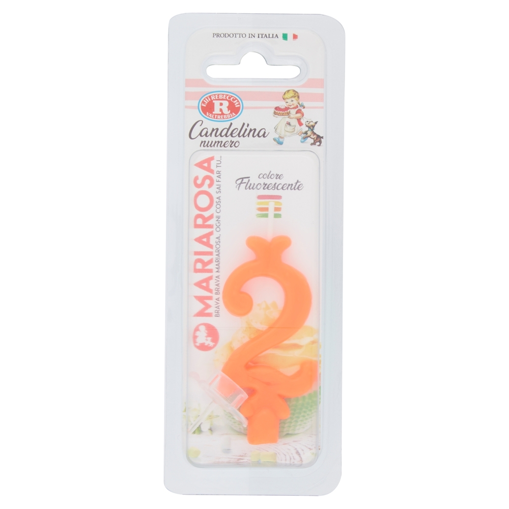 Mariarosa Candelina numero fluorescente arancione