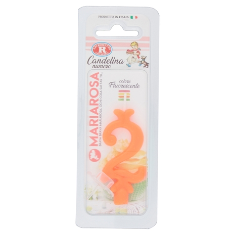 Mariarosa Candelina numero fluorescente arancione