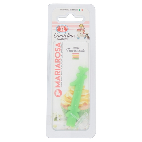 Mariarosa Candelina numero fluorescente verde