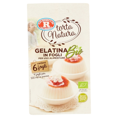F.lli Rebecchi Valtrebbia torta Natura Gelatina in Fogli Bio 6 fogli 10 g