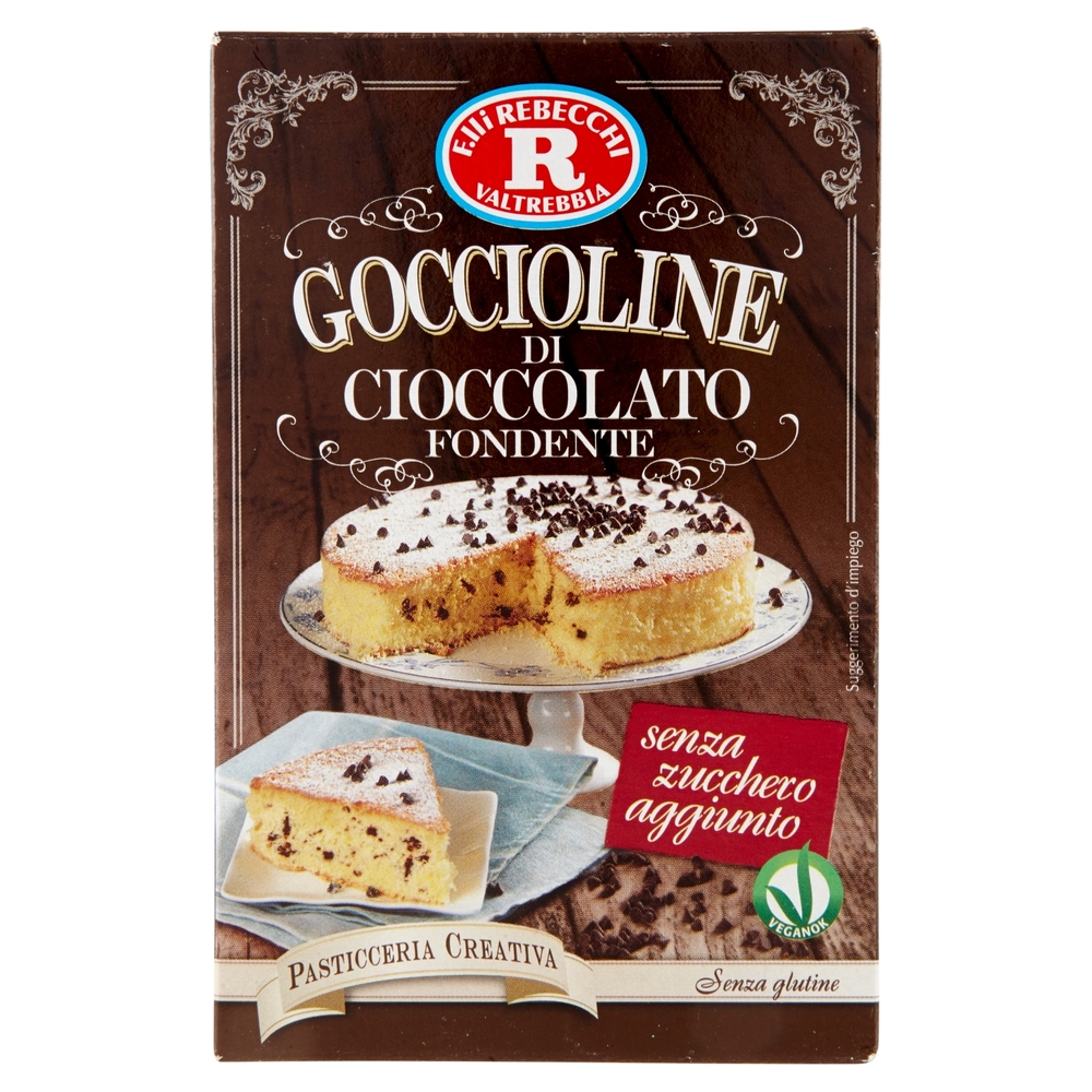 F.lli Rebecchi Valtrebbia Pasticceria Creativa Goccioline di Cioccolato Fondente 125 g
