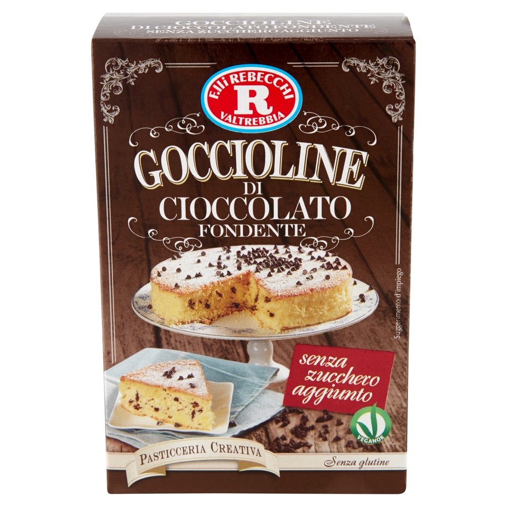 F.lli Rebecchi Valtrebbia Pasticceria Creativa Goccioline di Cioccolato Fondente 125 g