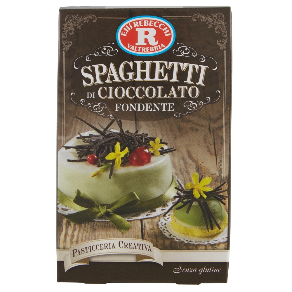 F.lli Rebecchi Valtrebbia Pasticceria Creativa Spaghetti di Cioccolato Fondente 50 g